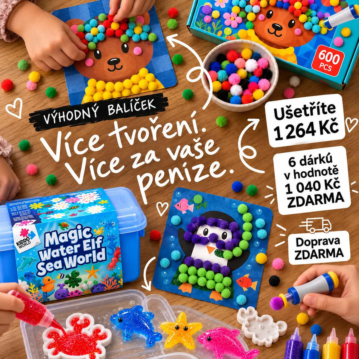 Velký kreativní balíček I 2 sady + 6 dárků ZDARMA, obrázek 2