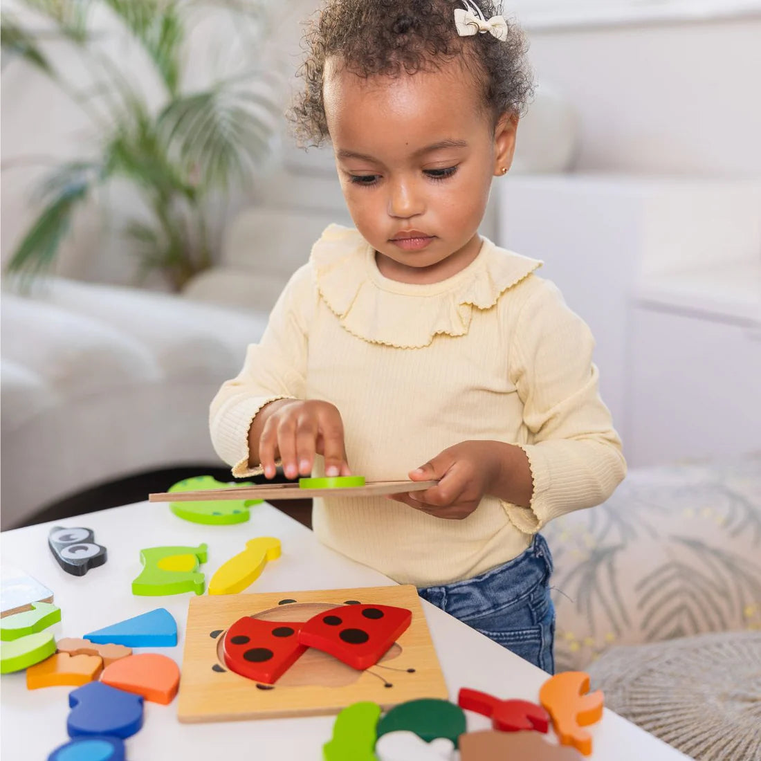6 dřevěných montessori skládaček – Auta (od 6 měsíců)