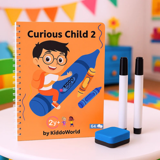 Curious Child 2 – Piš a smaž sešit pro výuku psaní, opakovaně použitelný (64 stran, 2–5 let)
