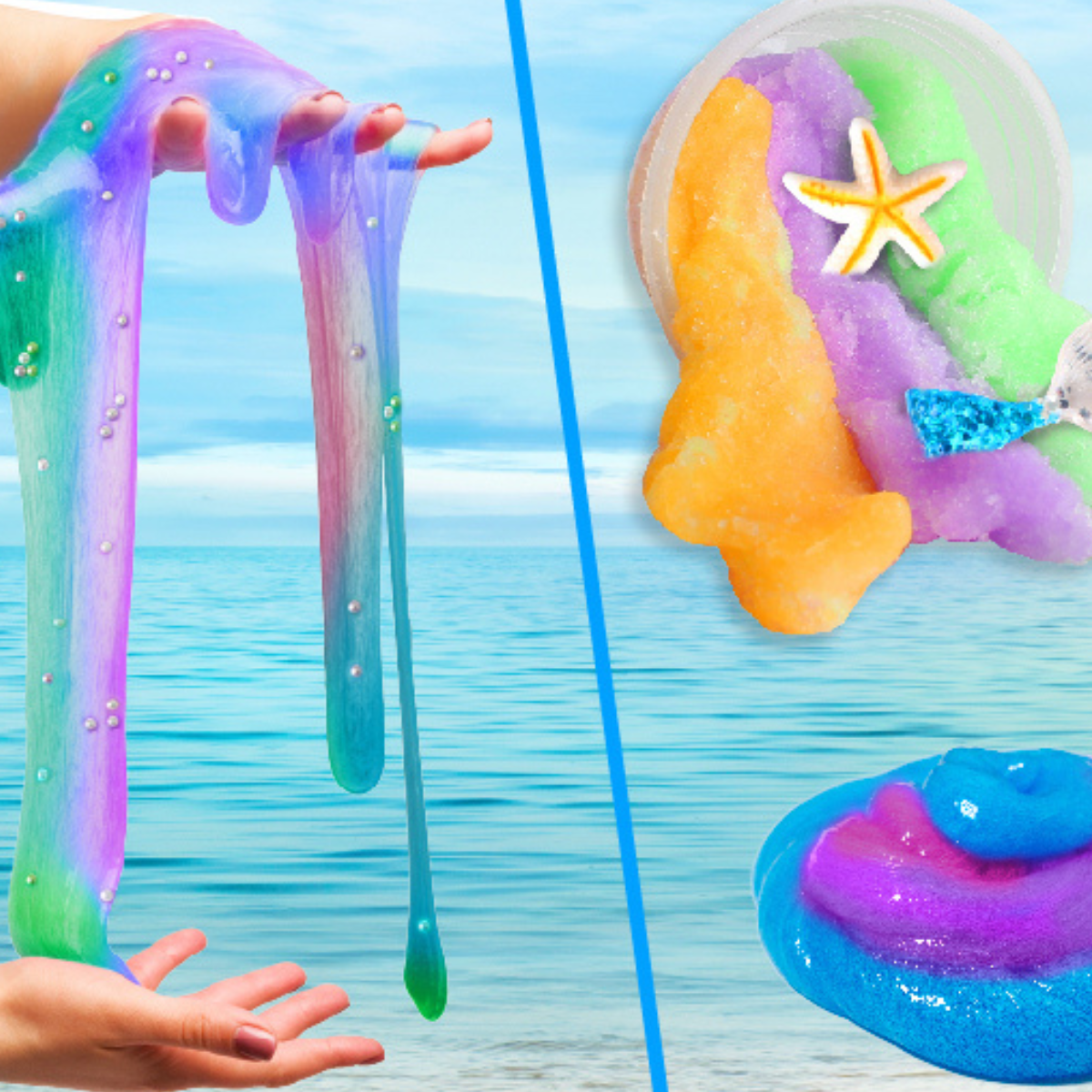 Ocean Mermaids Slime Kit | Vytvoř si svůj slizký mořský svět | pro děti 4+
