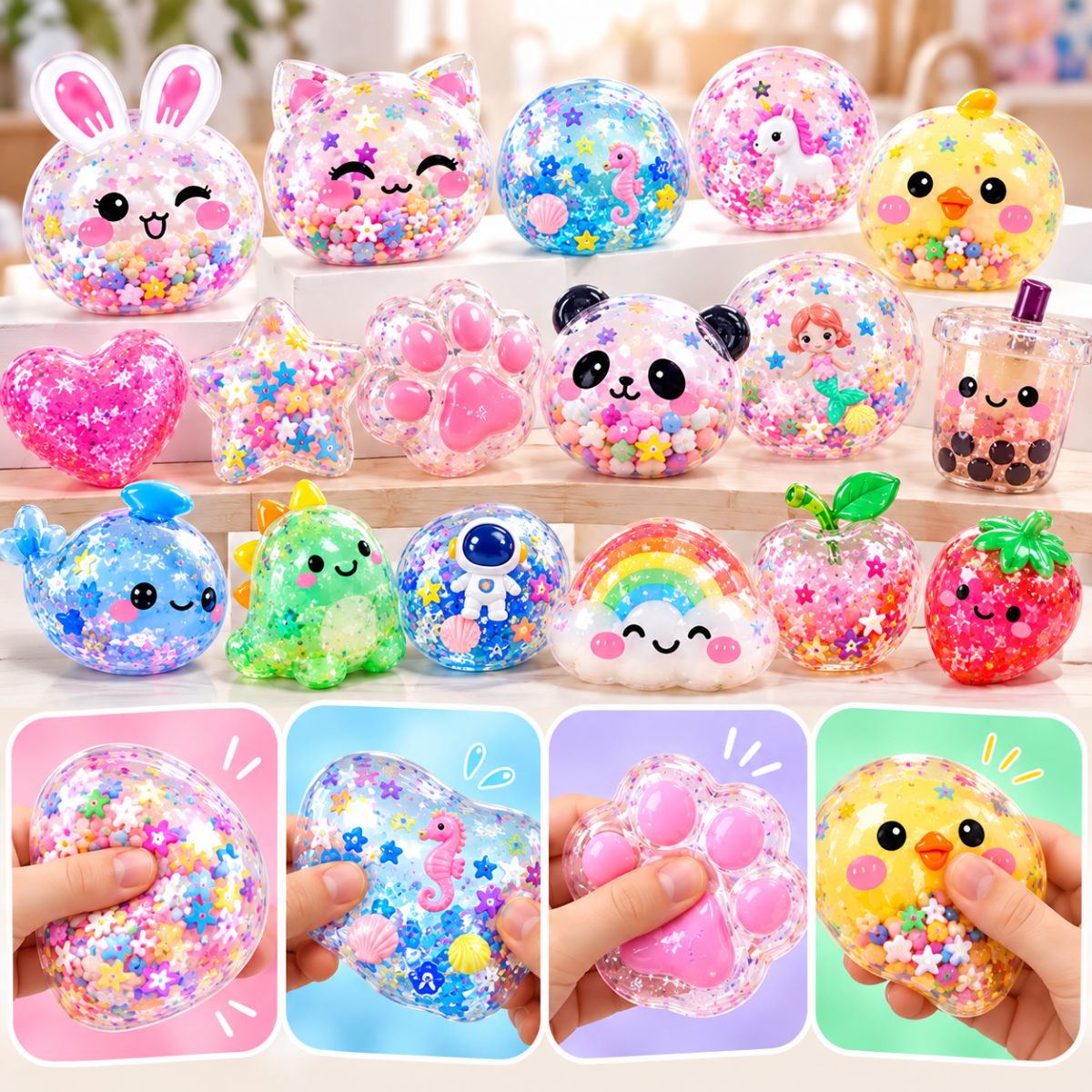 Nano Tape Bubble Squishies – Kreativní 41dílná sada (4+ let)
