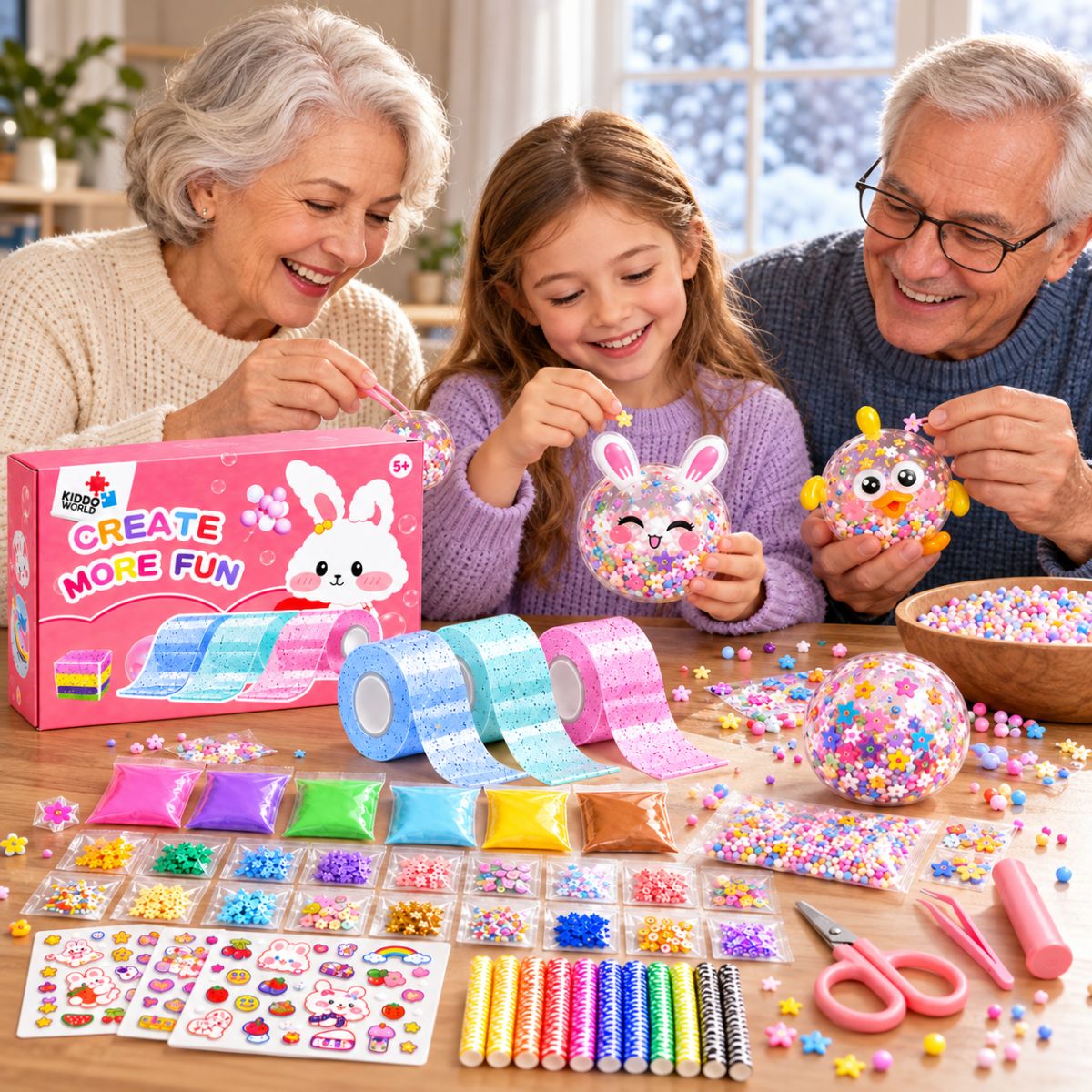 Nano Tape Bubble Squishies – Kreativní 41dílná sada (4+ let)