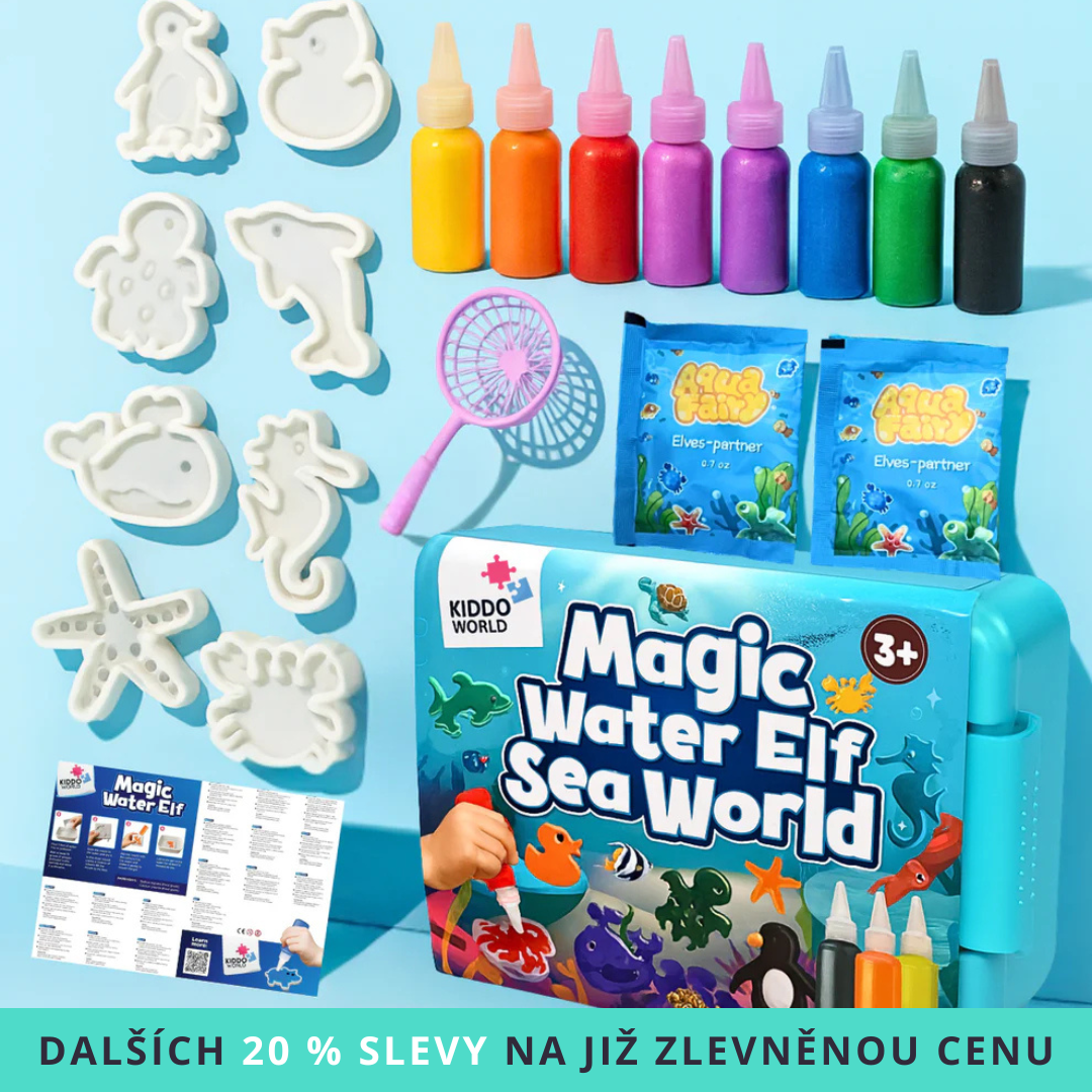 Kouzelná vodní stvoření s TŘPYTKAMI | Mořský svět | 4, 8 a 12 barev | pro děti 3+