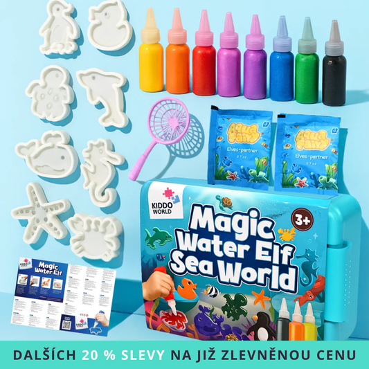 Kouzelná vodní stvoření s TŘPYTKAMI | Mořský svět | 4, 8 a 12 barev | pro děti 3+