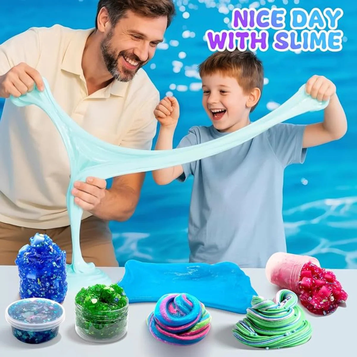 Slime sada 3 v 1 – Galaxy, Ice Cream a Mermaid Ocean Slime! (4+ roky)