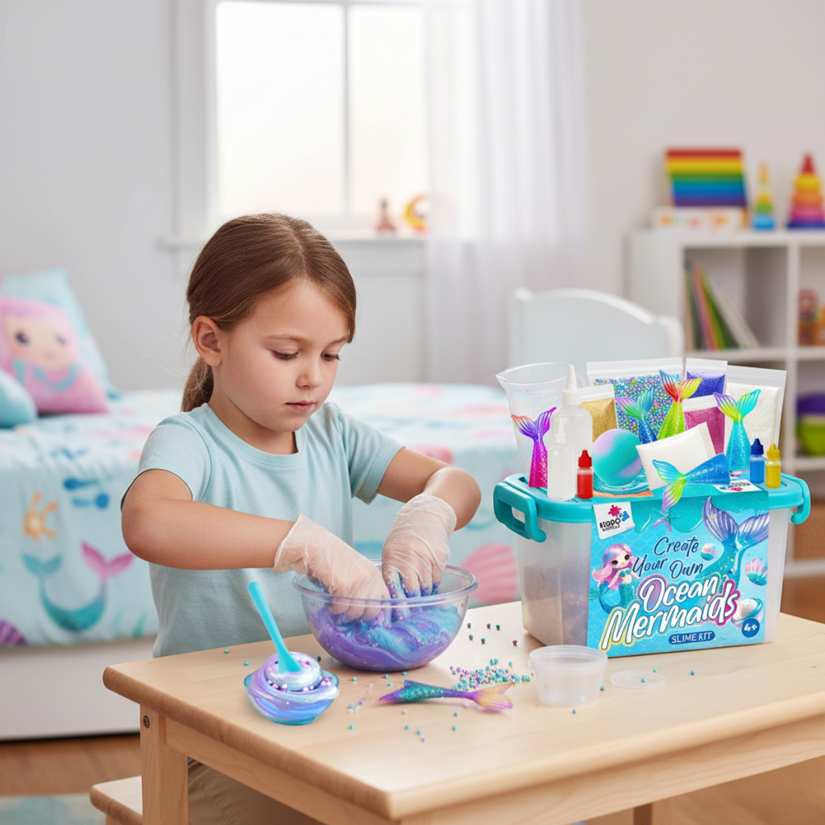 Ocean Mermaids Slime Kit | Vytvoř si svůj slizký mořský svět | pro děti 4+