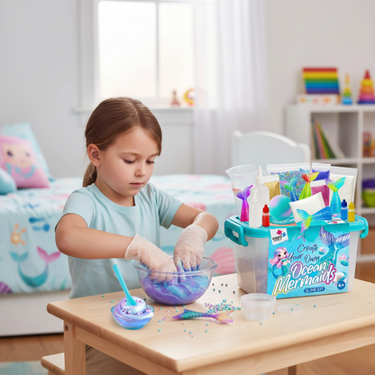 Ocean Mermaids Slime Kit | Vytvoř si svůj slizký mořský svět | pro děti 4+