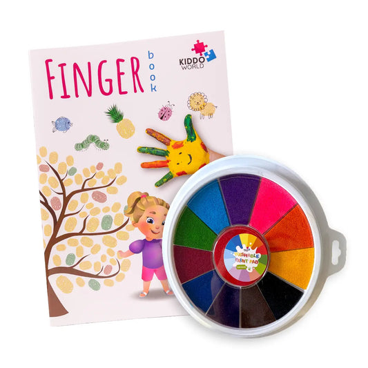 Kniha na barvení prstovými otisky "FINGER ART"