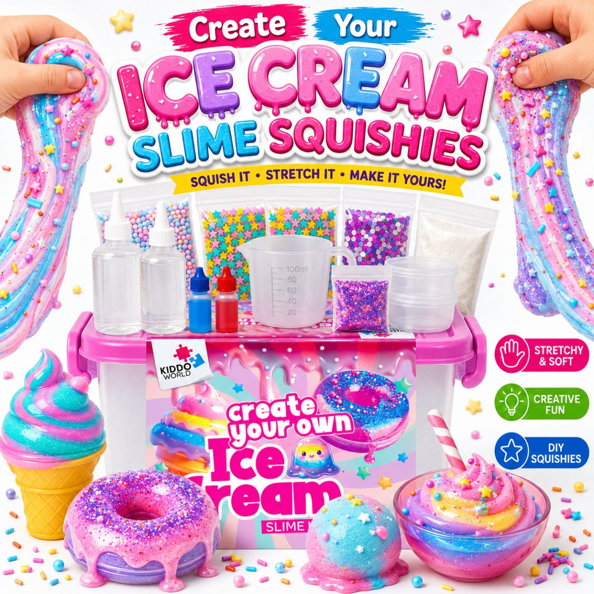 DIY Slime Squishies – Zmrzlina (4+ roky)