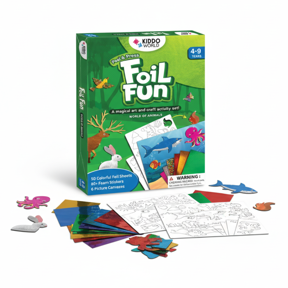Foil Fun | Vytvoř zvířátka se třpytivými fóliemi bez nepořádku, pro děti 3+