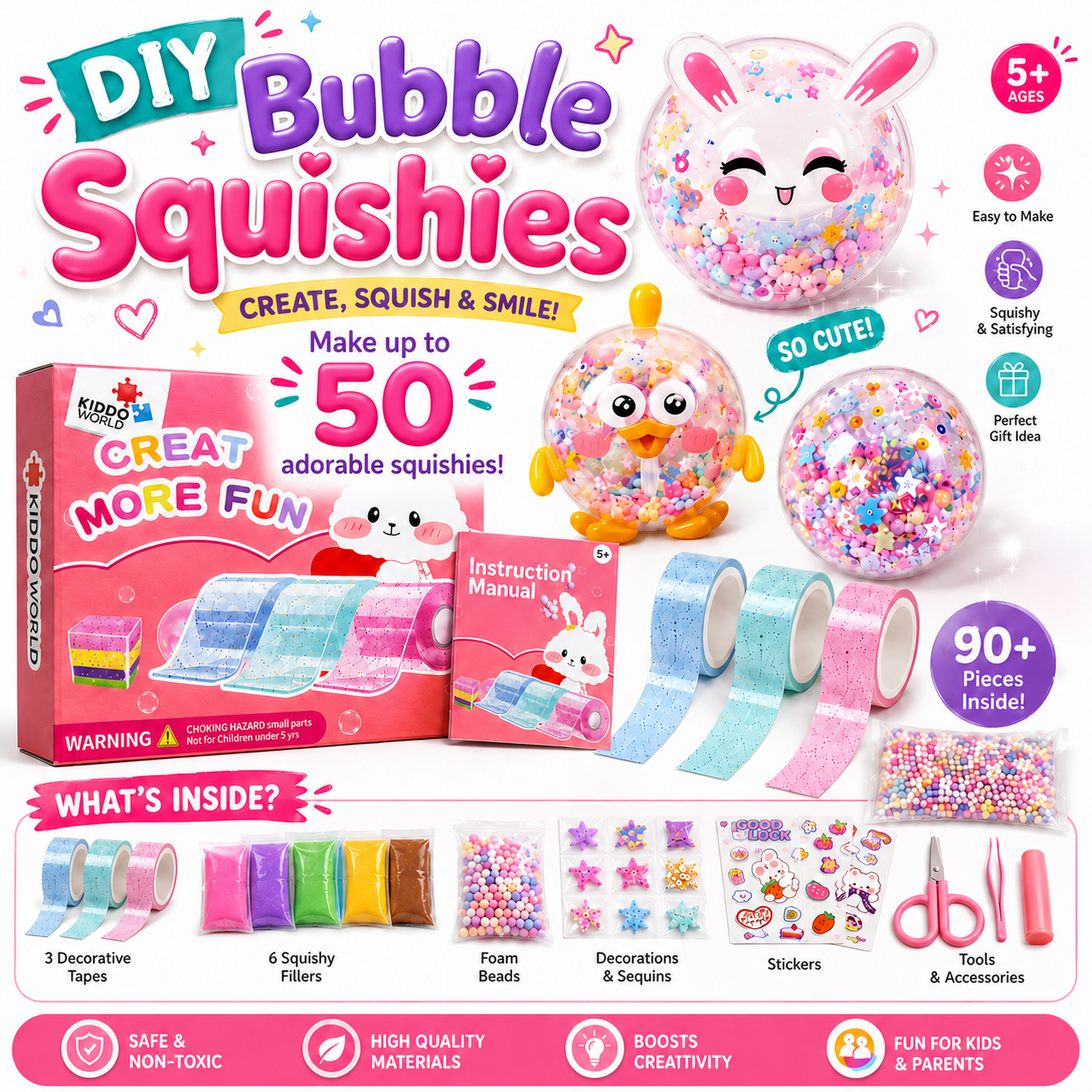 41dílná DIY sada Bubble Squishies