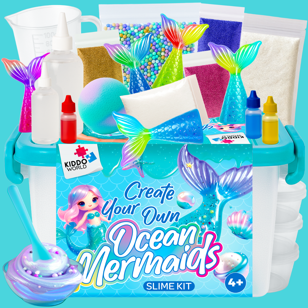 Ocean Mermaids Slime Kit | Vytvoř si svůj slizký mořský svět | pro děti 4+