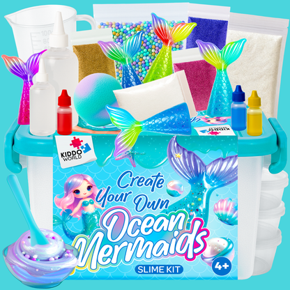Ocean Mermaids Slime Kit | Vytvoř si svůj slizký mořský svět | pro děti 4+