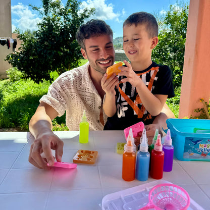 Kouzelný gel s TŘPYTKAMI pro tvoření vodních skřítků – 8 barev, LIMITOVANÁ EDICE (od 2 let)