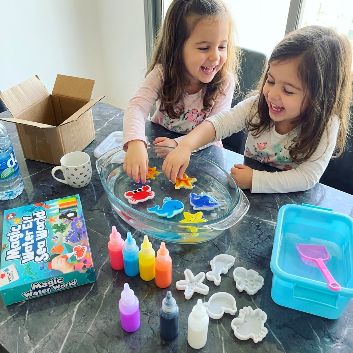 Kouzelná vodní skřítci s TŘPYTKAMI | Mořský svět | 8 barev | pro děti 3+