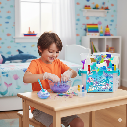 Ocean Mermaids Slime Kit | Vytvoř si svůj slizký mořský svět | pro děti 4+