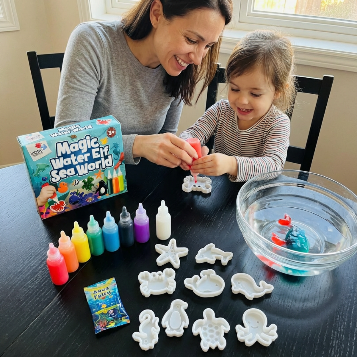 Kouzelná vodní skřítci s TŘPYTKAMI | Mořský svět | 8 barev | pro děti 3+