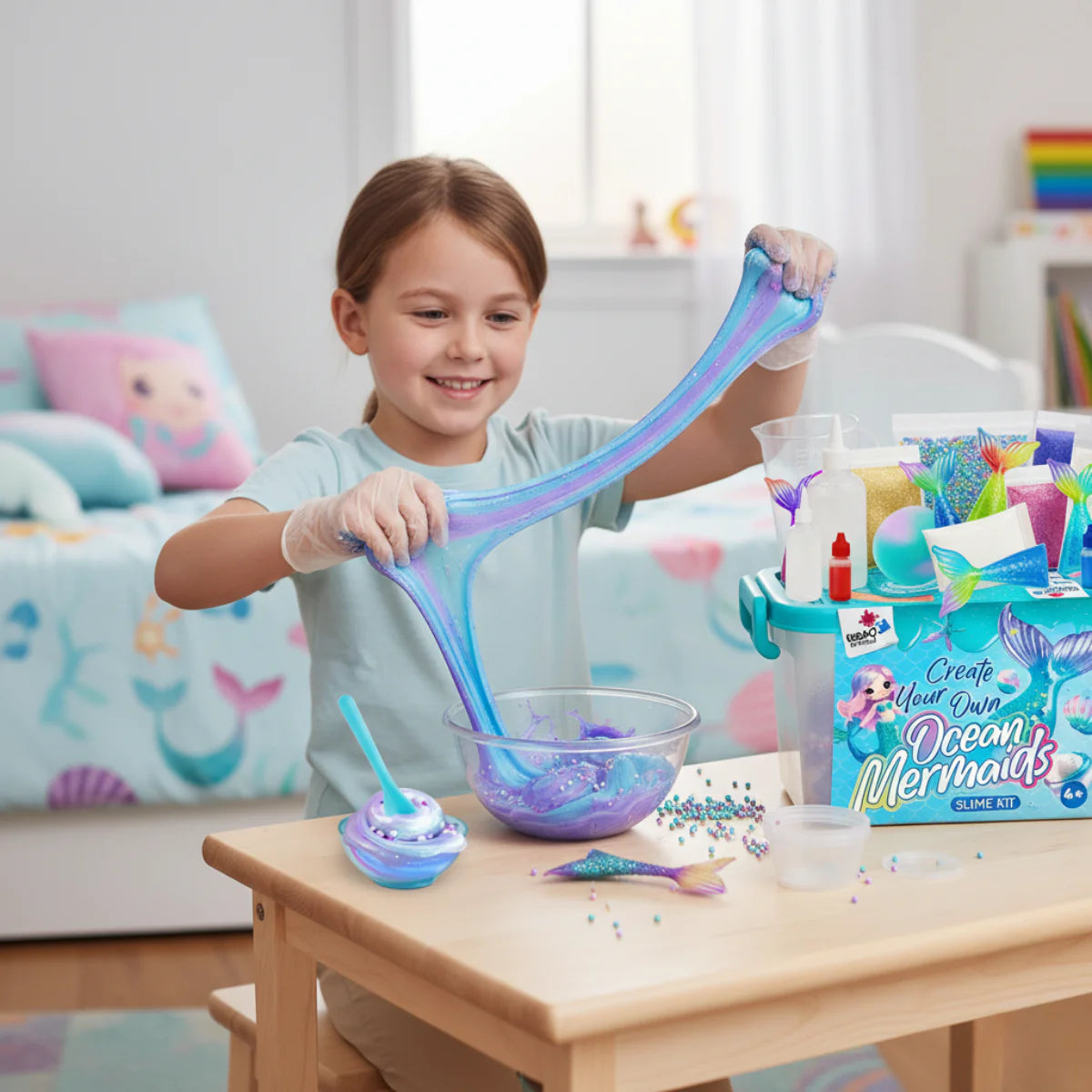 Slime sada 3 v 1 – Galaxy, Ice Cream a Mermaid Ocean Slime! (4+ roky)