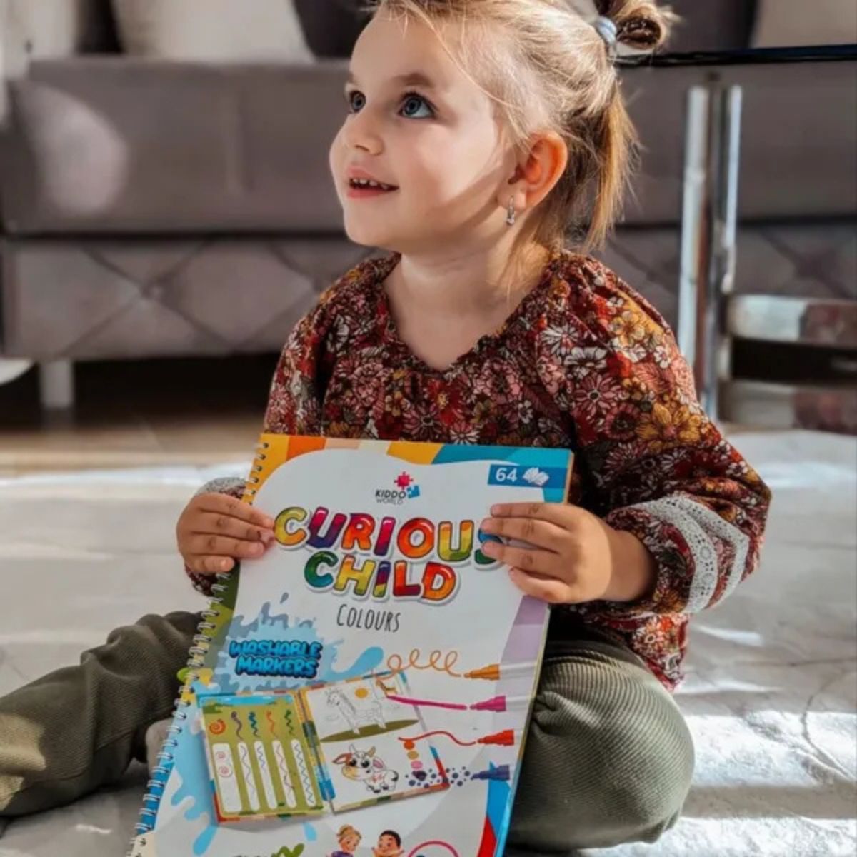 Curious Child Colors | Zápisník piš-maž pro výuku psaní (64 stran, 2+ roky)