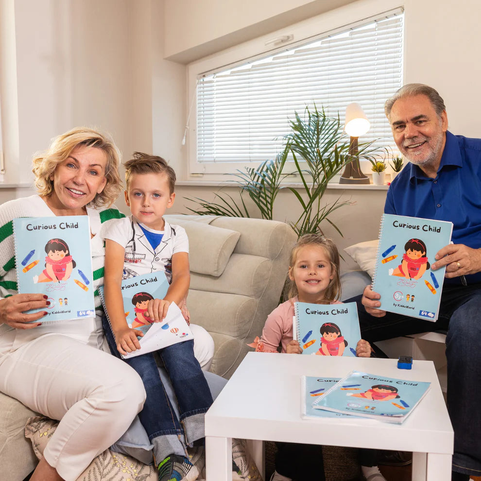 Curious Child – Piš a smaž sešit pro nácvik psaní, znovupoužitelný (64 stran, 3–6 let)