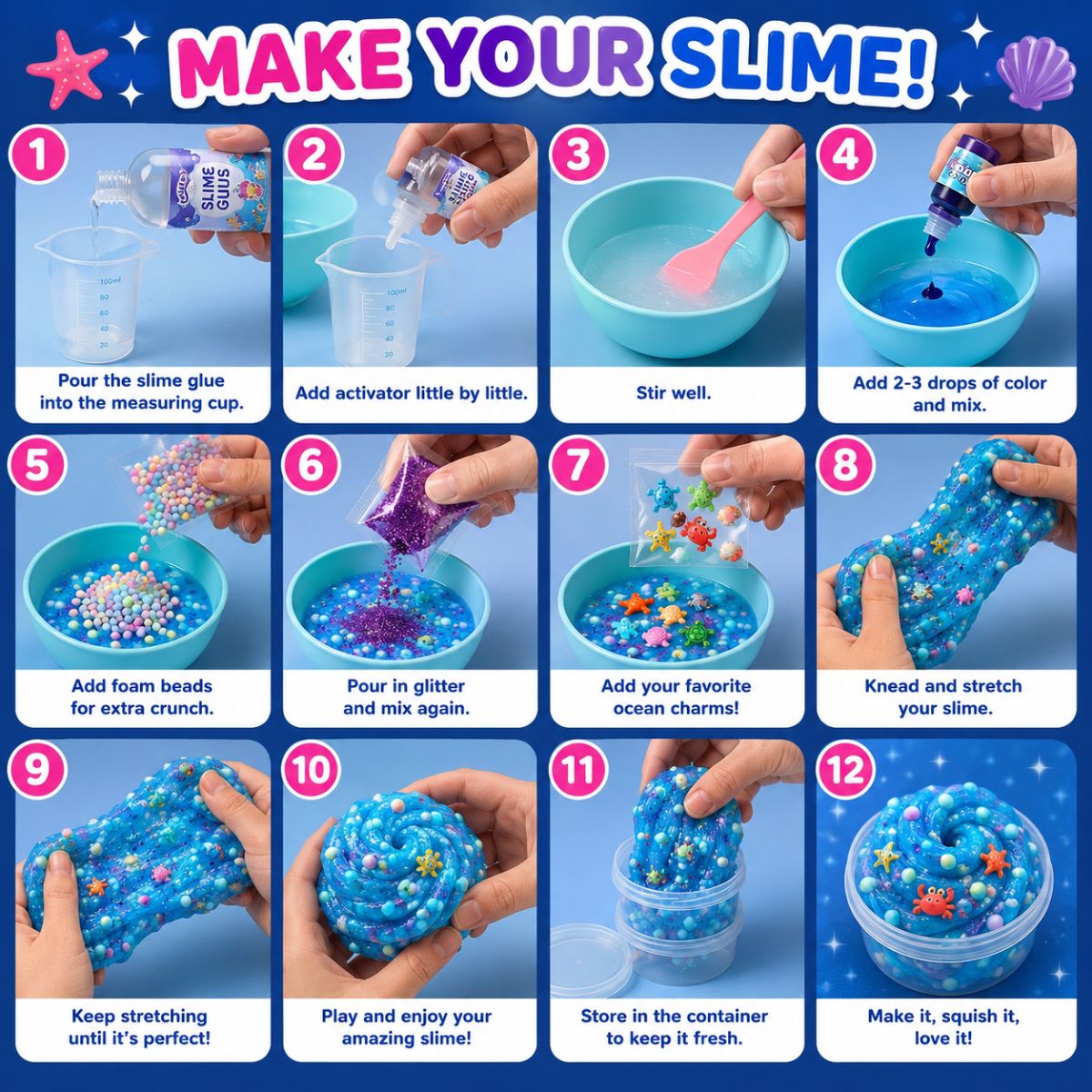 DIY Slime Squishies – Mořská panna (4+ roky)