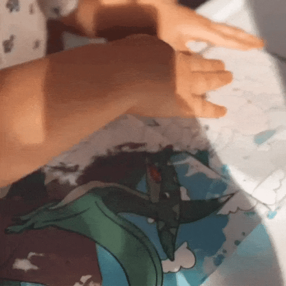 Vodní omalovánka – DINOSAUŘI, malování vodou, opakovaně použitelná (8 stran, 6–24 měsíců)