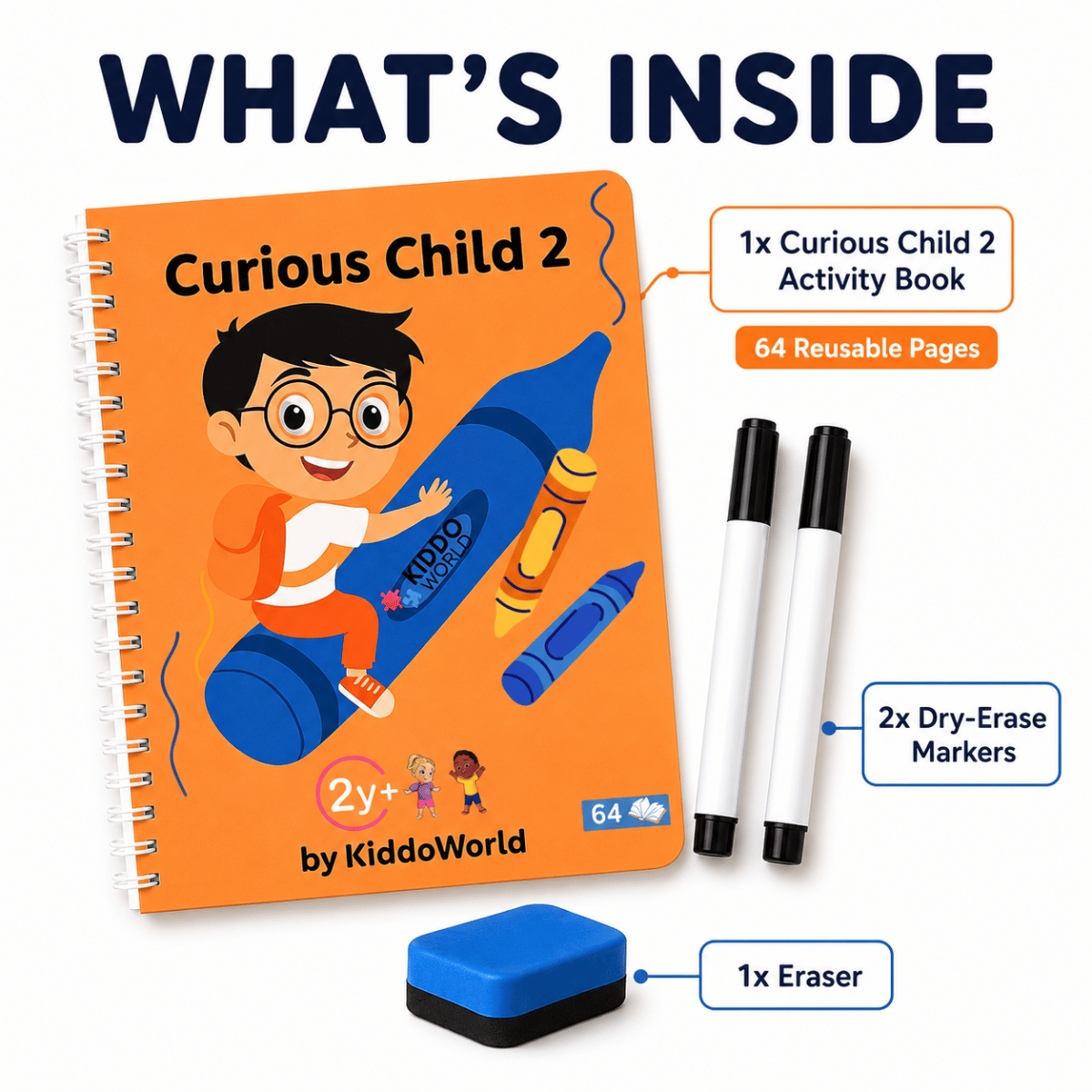 Curious Child 2 | Piš-maž sešit pro nácvik psaní (64 stran, 2+ roky)
