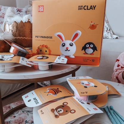 Sada na tvoření zvířátek z hlíny (5+ let)