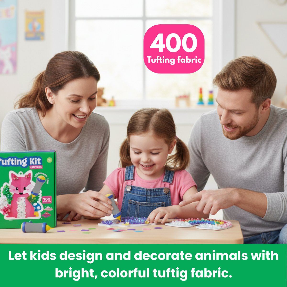 Tufting Kit | Senzorická kreativní hra s barevnými lístky | pro děti 4+