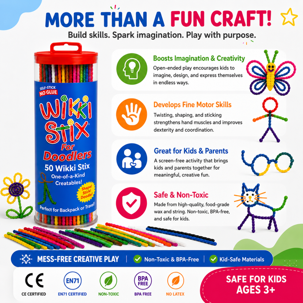 Wikki Stix Magické voskované provázky (sada 50 ks, od 3 let)