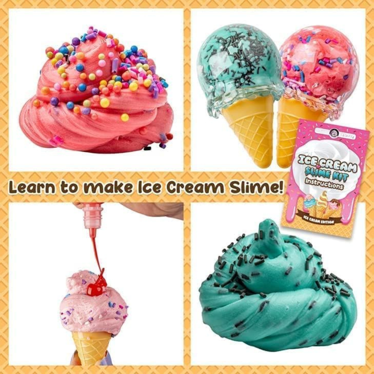 Ice Cream Slime Kit | Vytvoř si svůj slizký zmrzlinový svět | pro děti 4+