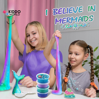 Ocean Mermaids Slime Kit | Vytvoř si svůj slizký mořský svět | pro děti 4+
