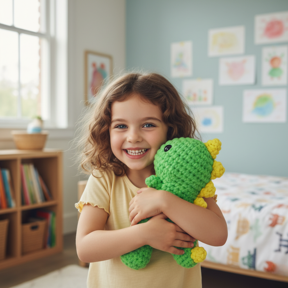 Čarovná sada na háčkování pro začátečníky | Dinosaurus Oscar pro malé i velké tvůrce, pro děti 8+