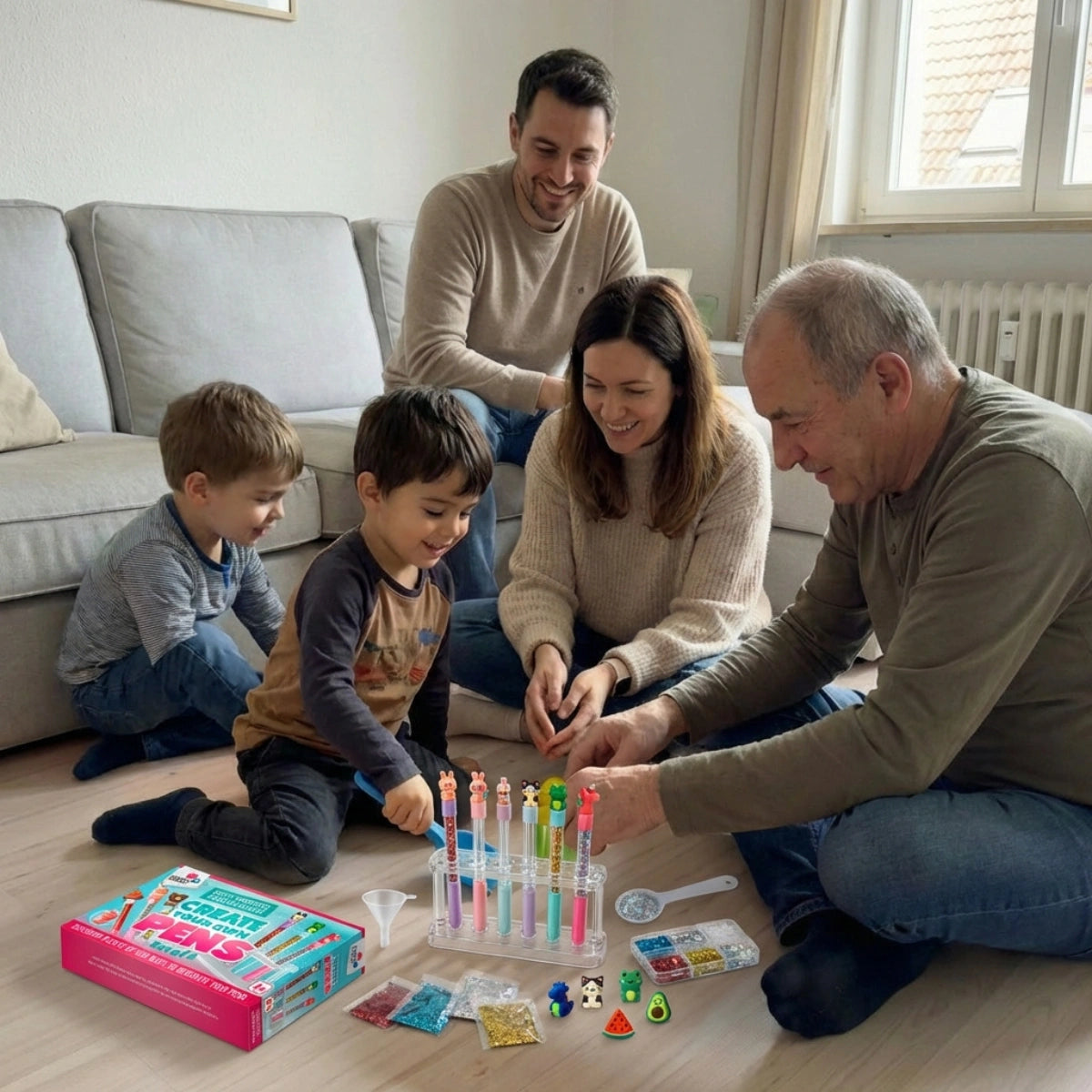 Psací studio: Vytvoř si své unikátní pero | Kreativní 21dílná sada pro děti 4+