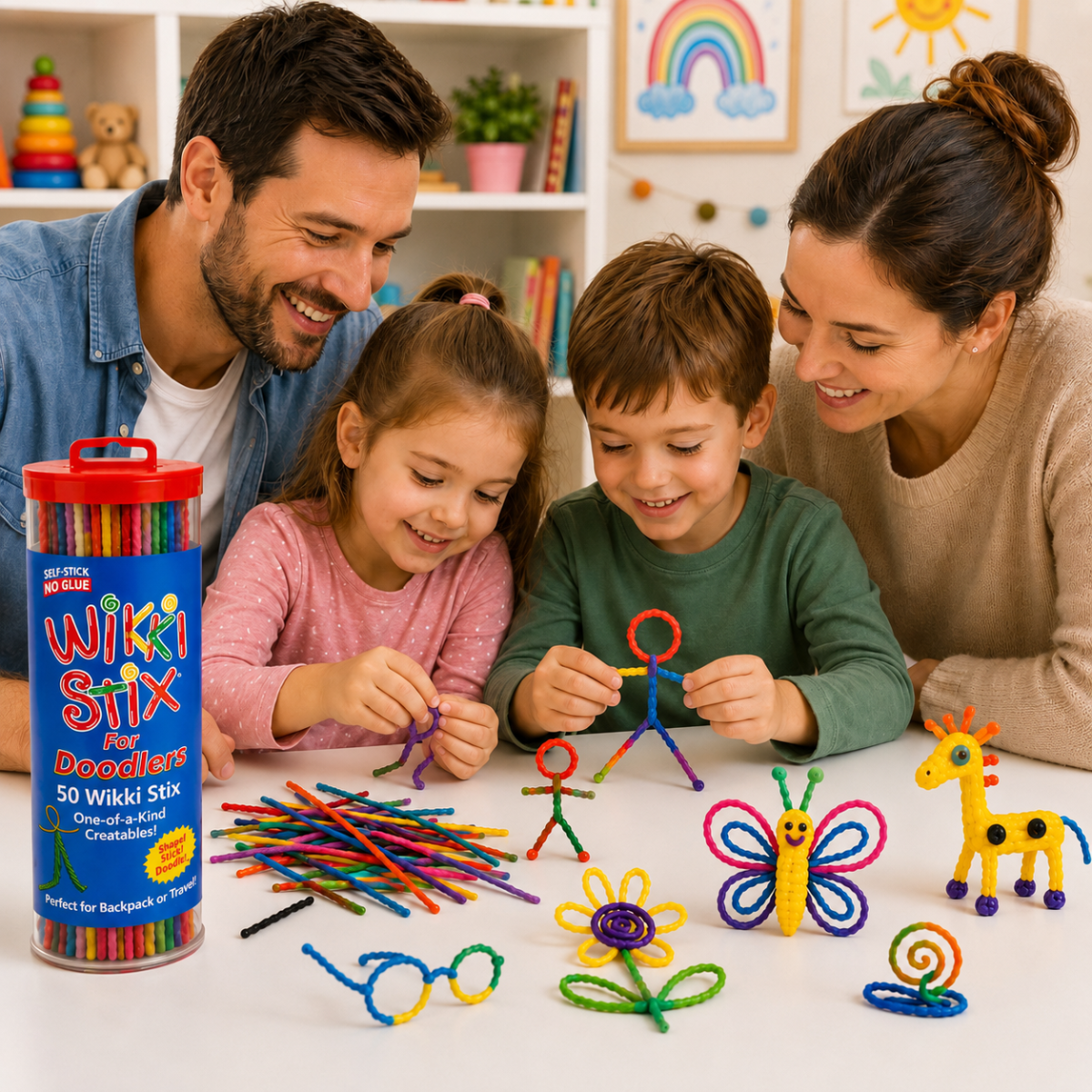 Wikki Stix Magické voskované provázky (sada 50 ks, od 3 let)