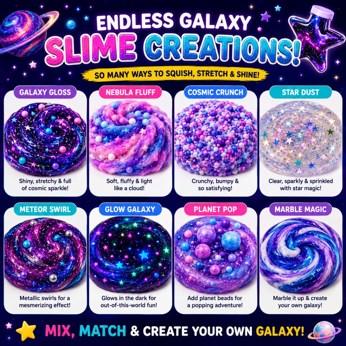 DIY Slime Squishies – Galaxie (4+ let)