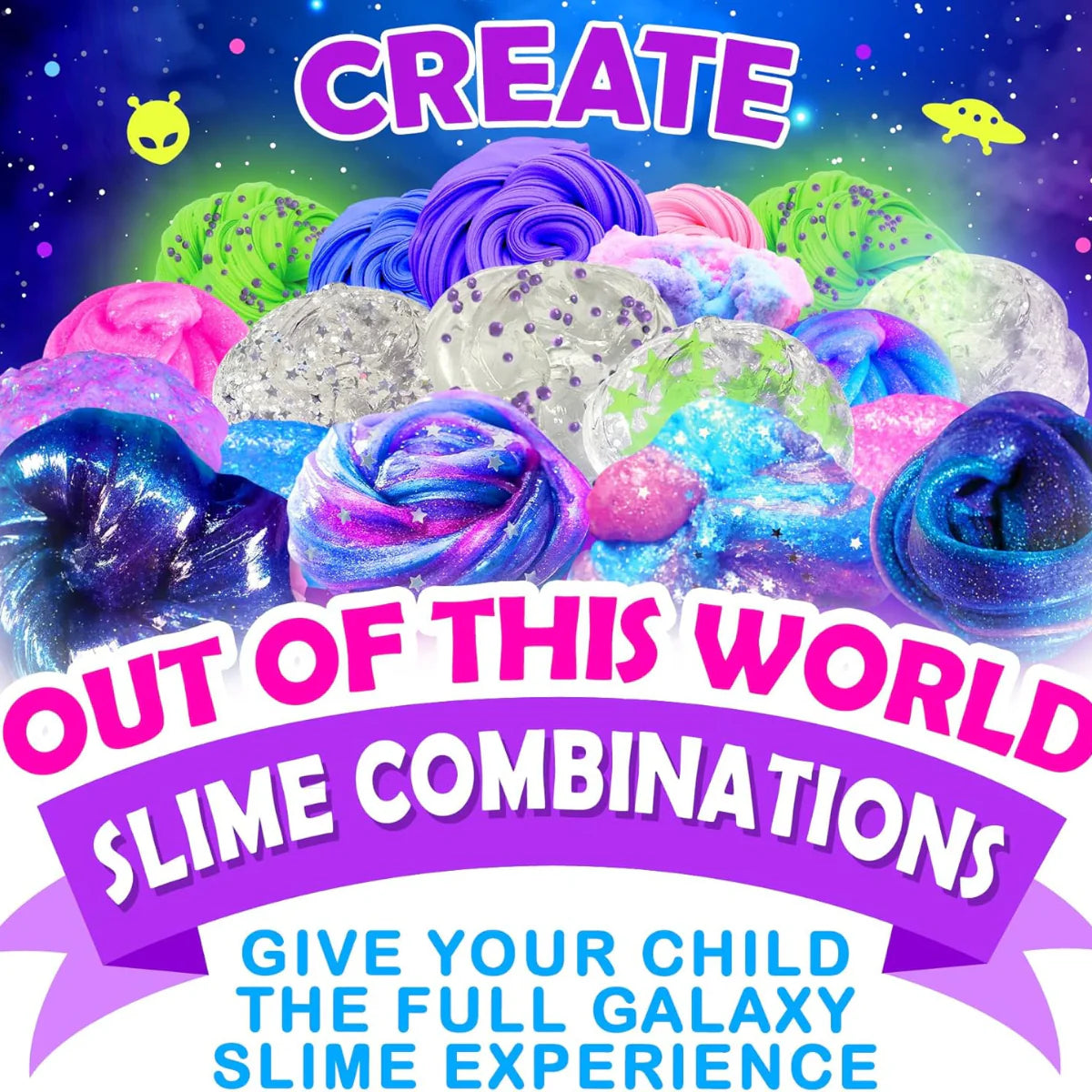 Slime sada 3 v 1 – Galaxy, Ice Cream a Mermaid Ocean Slime! (4+ roky)