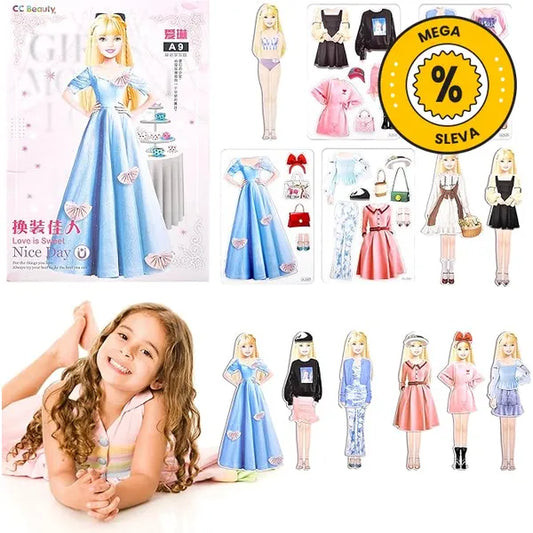 Magnetic Princess Dress Up Baby – Kreativní hračka pro malé módní návrhářky!