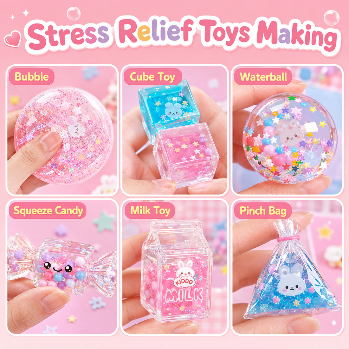 41dílná DIY sada Bubble Squishies (4+ let)