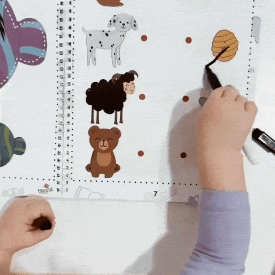 Curious Child 2 – Piš a smaž sešit pro výuku psaní, opakovaně použitelný (64 stran, 2–5 let)