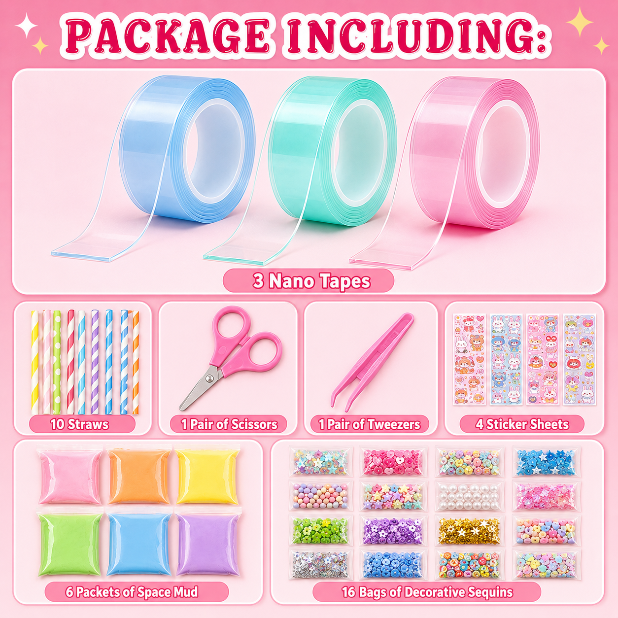 41dílná DIY sada Bubble Squishies (4+ let)