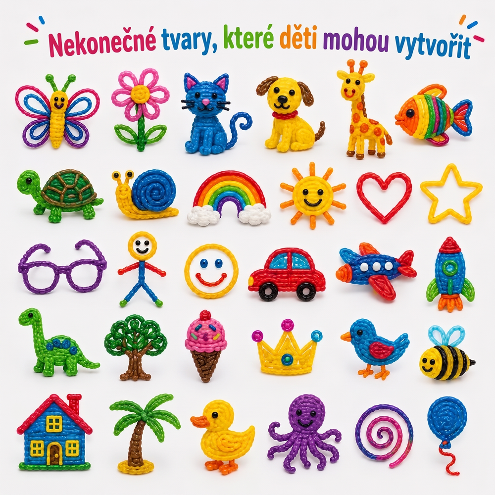 Wikki Stix Magické voskované provázky (sada 50 ks, od 3 let)