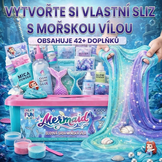 Ocean Mermaid Slime Kit: Velká sada na výrobu slizu s mořskou tematikou