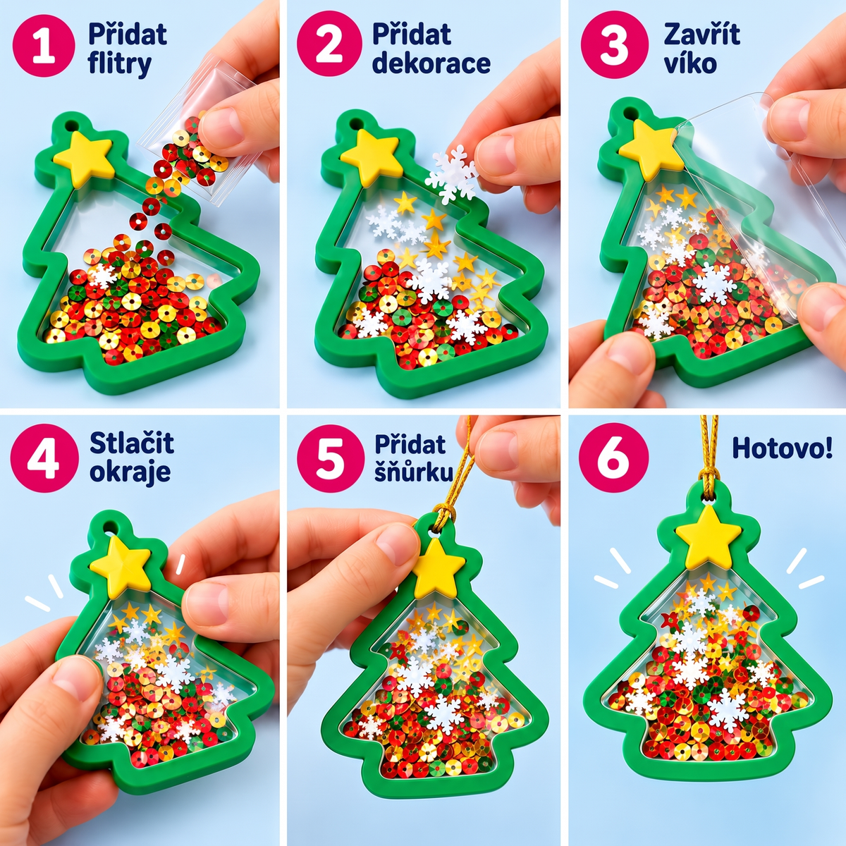 Shake-Its – Kreativní sada na výrobu vánočních ozdob (4+ let)