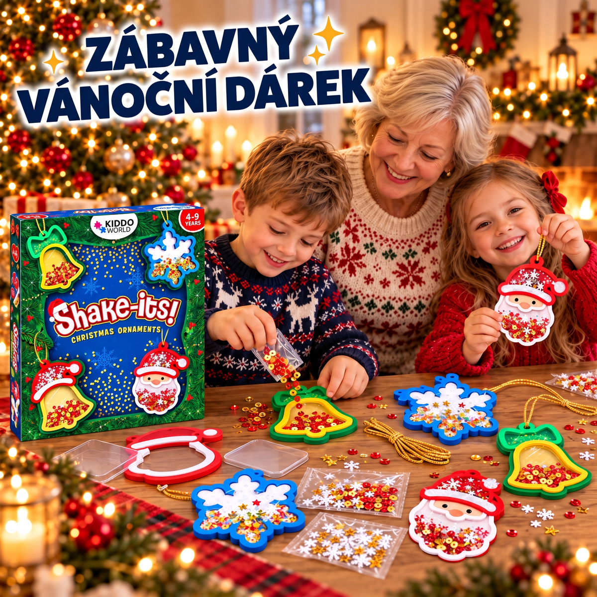 Shake-Its – Kreativní sada na výrobu vánočních ozdob (4+ let)