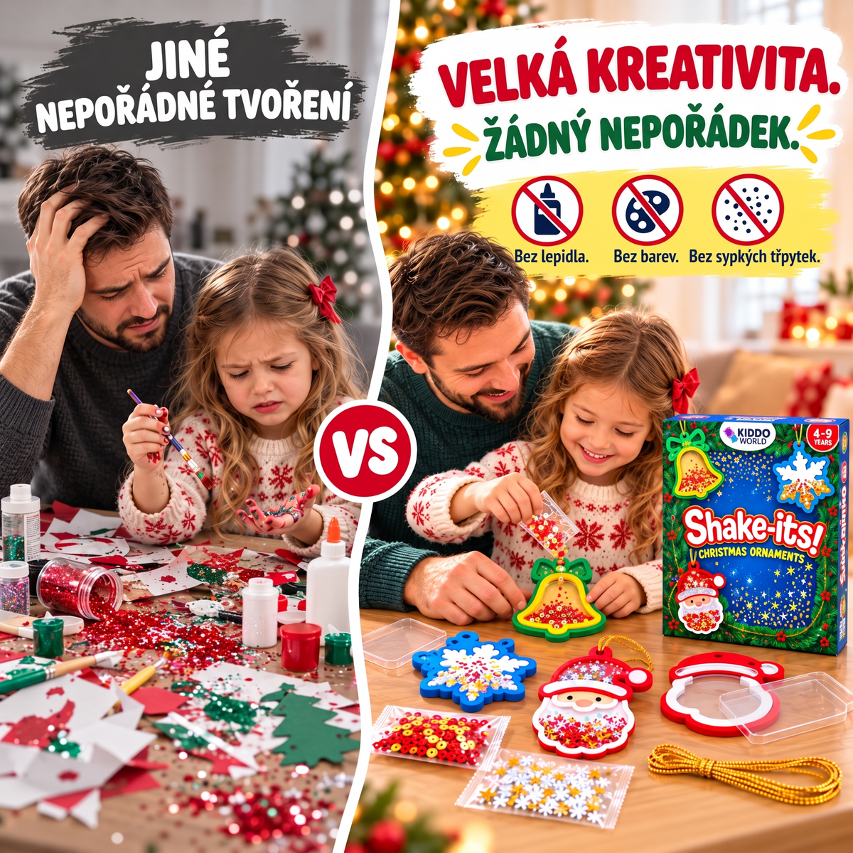 Shake-Its – Kreativní sada na výrobu vánočních ozdob (4+ let)