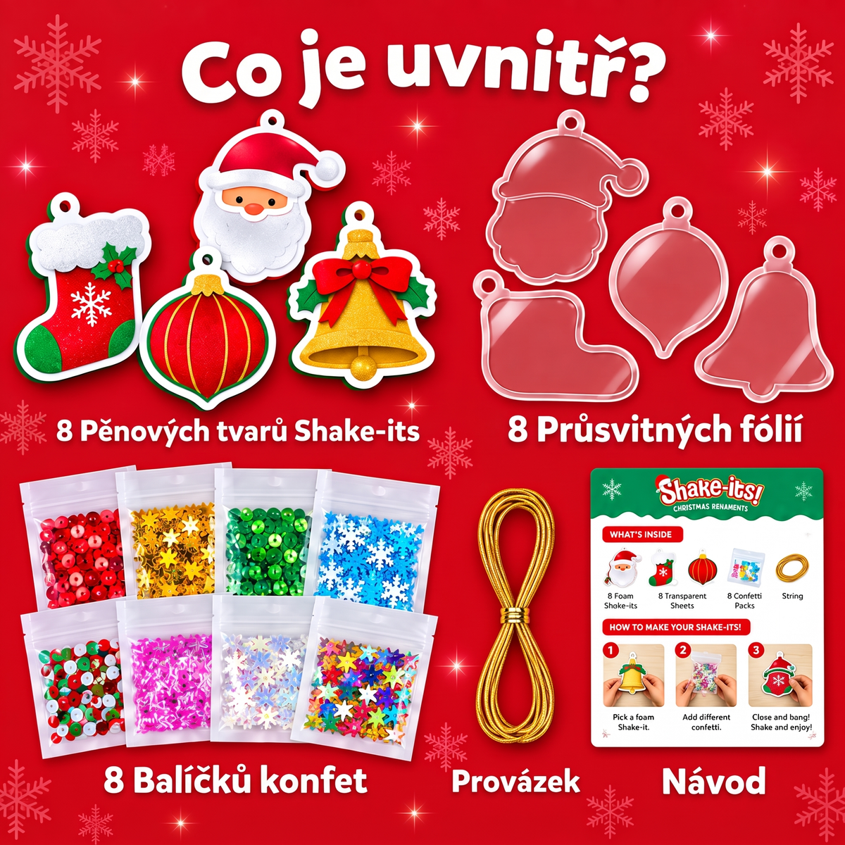 Shake-Its – Kreativní sada na výrobu vánočních ozdob (4+ let)