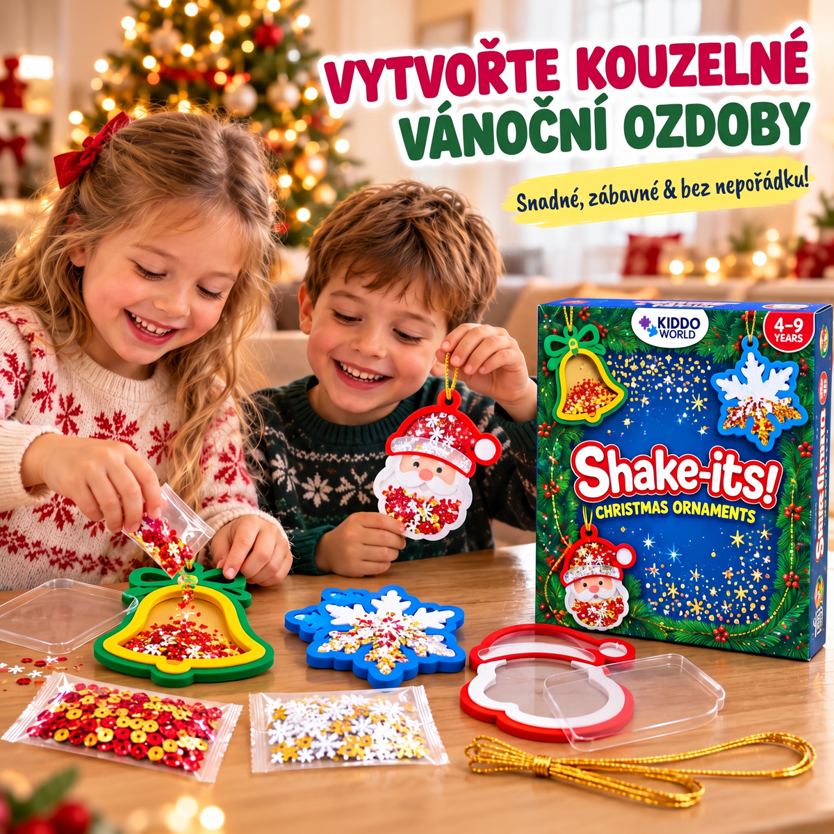 Shake-Its – Kreativní sada na výrobu vánočních ozdob (4+ let)