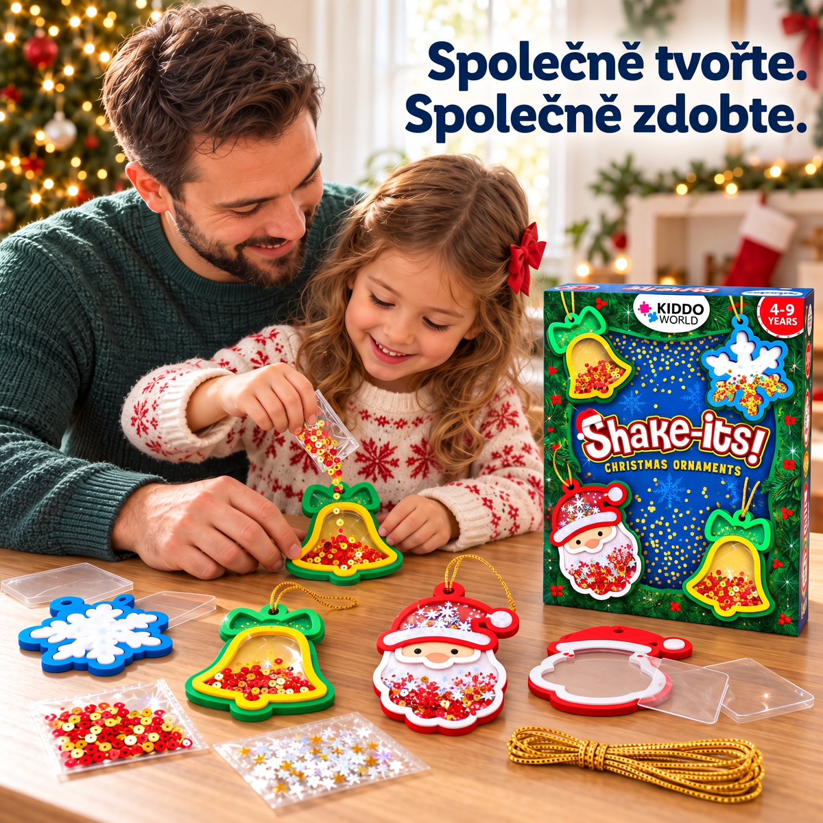 Shake-Its – Kreativní sada na výrobu vánočních ozdob (4+ let)