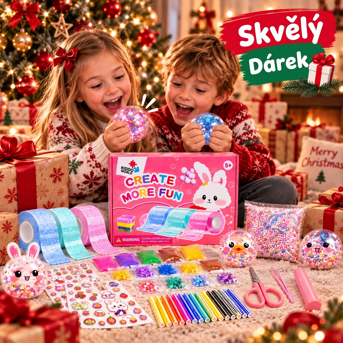 Nano Tape Bubble Squishies – Kreativní 41dílná sada (4+ let)